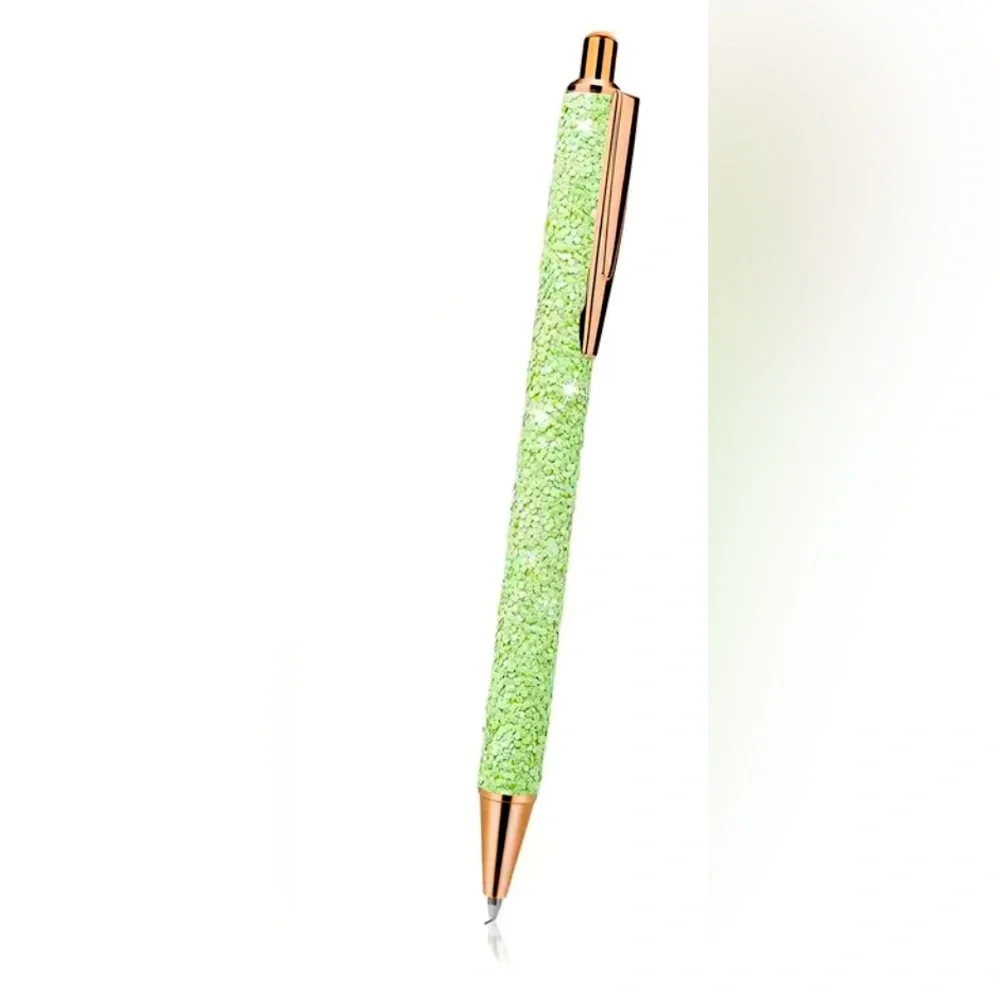 🍒🍒 (Bundle Only) Sparkly Green Refillable Metal Pen